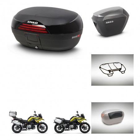 SHAD Maletas sh23 alu + soporte montaje baul SH46 accesorios 45 L KIT-463759
