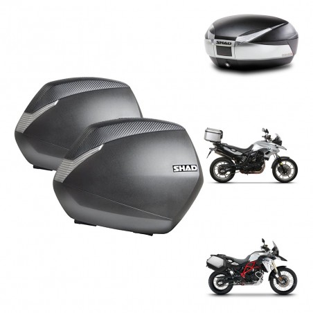 SHAD Baul SH48 + soporte montaje maletas SH36 TITANIUM PREMIUM KIT-463778
