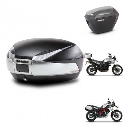 SHAD Maletas sh23 alu + soporte montaje baul SH48 TITANIUM PREMIUM KIT-463783
