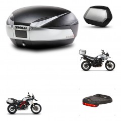 SHAD Maletas SH35 PREMIUM + soporte montaje baul SH48 accesorios TITANIUM KIT-463787