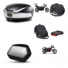 SHAD Maletas SH35 PREMIUM + soporte montaje baul SH48 accesorios TITANIUM KIT-463800