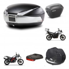 SHAD Maletas sh23 alu + soporte montaje baul SH48 accesorios TITANIUM PREMIUM KIT-463801