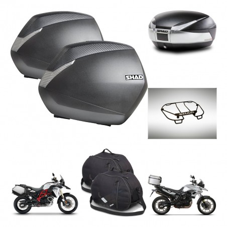 SHAD Baul SH48 + soporte montaje maletas SH36 accesorios TITANIUM PREMIUM KIT-463803