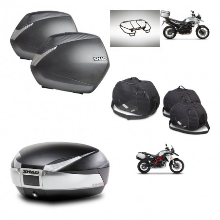 SHAD Baul SH48 + soporte montaje maletas SH36 accesorios TITANIUM PREMIUM KIT-463815