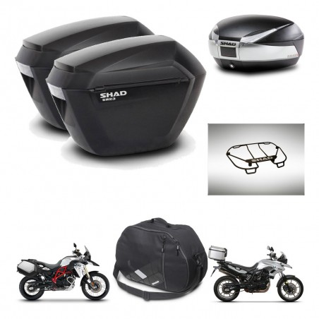 SHAD Baul SH48 + soporte montaje maletas sh23 accesorios TITANIUM PREMIUM KIT-463816