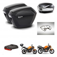 SHAD SH48 trunk + mounting bracket sh23 suitcases accessories TITANIUM PREMIUM KIT-463866