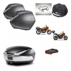 SHAD SH48 trunk + mounting bracket SH36 suitcases accessories TITANIUM PREMIUM KIT-463876