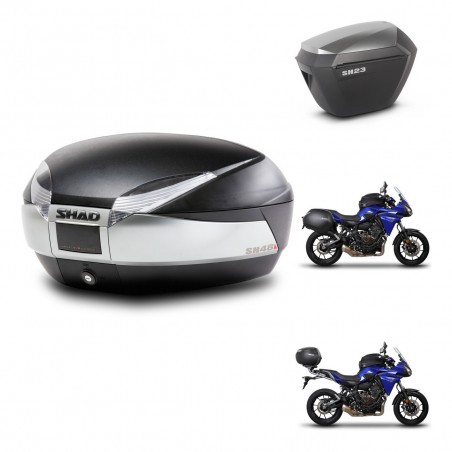 SHAD Maletas sh23 alu + soporte montaje baul SH48 TITANIUM PREMIUM KIT-463882