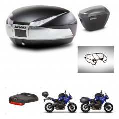 SHAD Maletas sh23 alu + soporte montaje baul SH48 accesorios TITANIUM PREMIUM KIT-463887
