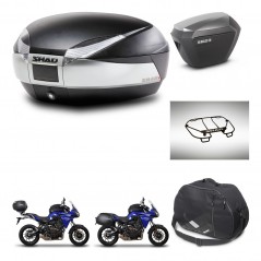 SHAD Maletas sh23 alu + soporte montaje baul SH48 accesorios TITANIUM PREMIUM KIT-463888
