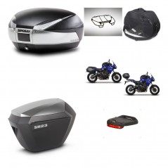 SHAD SH23 alu suitcases + mounting bracket SH48 trunk accessories TITANIUM PREMIUM KIT-463889