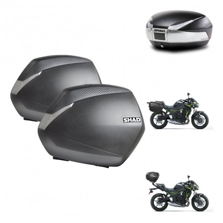 SHAD Baul SH48 + soporte montaje maletas SH36 TITANIUM PREMIUM KIT-463890