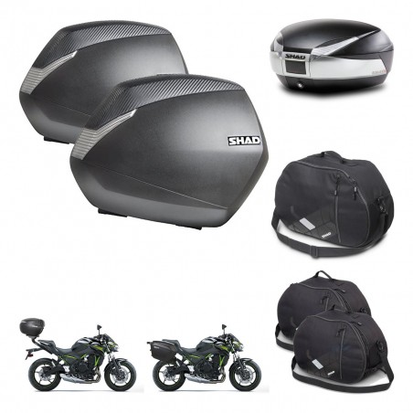 SHAD Baul SH48 + soporte montaje maletas SH36 accesorios TITANIUM PREMIUM KIT-463903