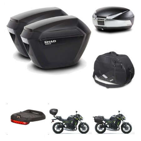 SHAD Baul SH48 + soporte montaje maletas sh23 accesorios TITANIUM PREMIUM KIT-463910