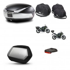 SHAD Maletas SH35 PREMIUM + soporte montaje baul SH48 accesorios TITANIUM KIT-463912