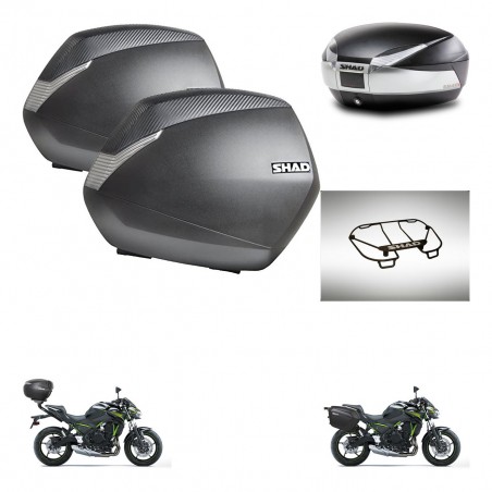 SHAD Baul SH48 + soporte montaje maletas SH36 accesorios TITANIUM PREMIUM KIT-463914