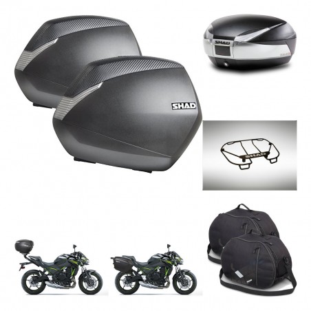 SHAD Baul SH48 + soporte montaje maletas SH36 accesorios TITANIUM PREMIUM KIT-463915