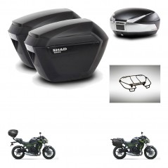SHAD SH48 trunk + mounting bracket sh23 suitcases accessories TITANIUM PREMIUM KIT-463916
