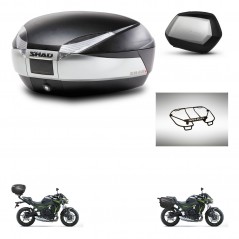 SHAD SH35 PREMIUM suitcases + mounting bracket SH48 trunk accessories TITANIUM KIT-463917