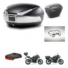 SHAD Maletas sh23 alu + soporte montaje baul SH48 accesorios TITANIUM PREMIUM KIT-463925
