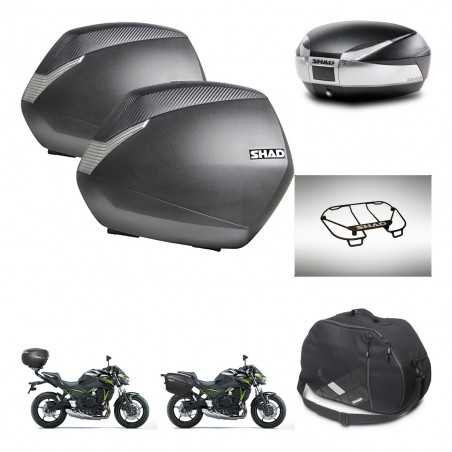 SHAD Baul SH48 + soporte montaje maletas SH36 accesorios TITANIUM PREMIUM KIT-463926