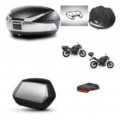 SHAD SH35 PREMIUM suitcases + mounting bracket SH48 trunk accessories TITANIUM KIT-463935