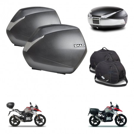SHAD Baul SH48 + soporte montaje maletas SH36 accesorios TITANIUM PREMIUM KIT-463939