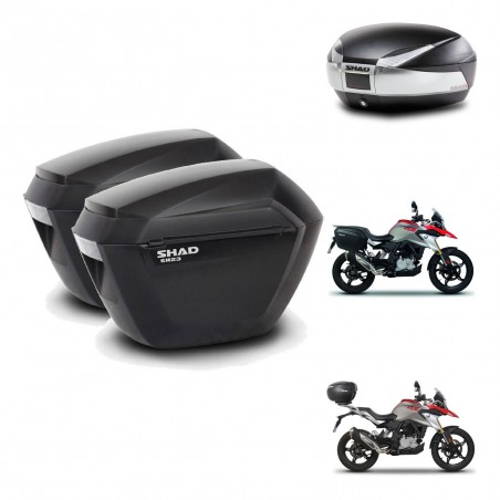 SHAD Baul SH48 + soporte montaje maletas sh23 TITANIUM PREMIUM KIT-463940