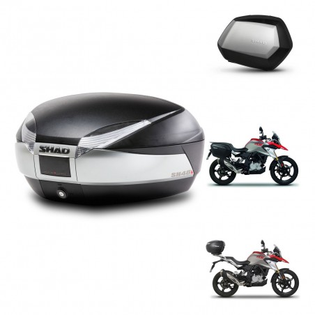 SHAD Maletas SH35 PREMIUM + soporte montaje baul SH48 TITANIUM KIT-463941