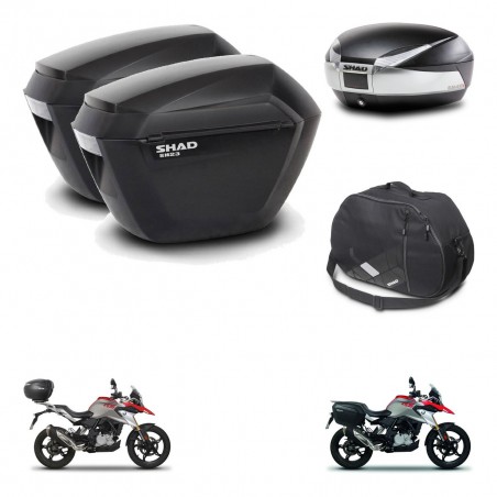 SHAD Baul SH48 + soporte montaje maletas sh23 accesorios TITANIUM PREMIUM KIT-463952