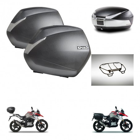 SHAD Baul SH48 + soporte montaje maletas SH36 accesorios TITANIUM PREMIUM KIT-463962