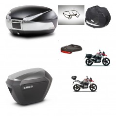 SHAD Maletas sh23 alu + soporte montaje baul SH48 accesorios TITANIUM PREMIUM KIT-463985