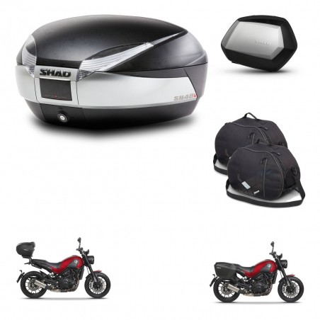 SHAD Maletas SH35 PREMIUM + soporte montaje baul SH48 accesorios TITANIUM KIT-463990