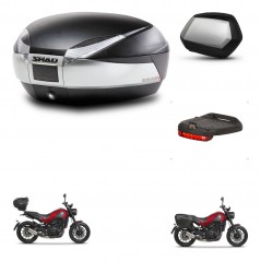 SHAD Maletas SH35 PREMIUM + soporte montaje baul SH48 accesorios TITANIUM KIT-463995