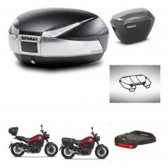 SHAD Maletas sh23 alu + soporte montaje baul SH48 accesorios TITANIUM PREMIUM KIT-464021