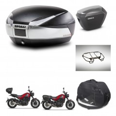 SHAD Maletas sh23 alu + soporte montaje baul SH48 accesorios TITANIUM PREMIUM KIT-464027