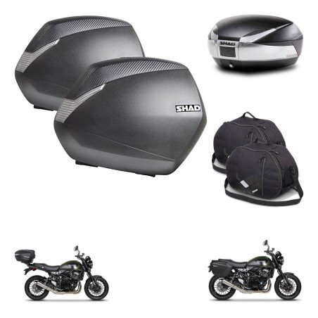 SHAD SH48 trunk + mounting bracket SH36 suitcases accessories TITANIUM PREMIUM KIT-464035