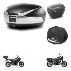 SHAD Maletas sh23 alu + soporte montaje baul SH48 accesorios TITANIUM PREMIUM KIT-464051