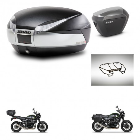 SHAD Maletas sh23 alu + soporte montaje baul SH48 accesorios TITANIUM PREMIUM KIT-464063