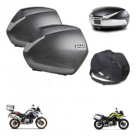 SHAD Baul SH48 + soporte montaje maletas SH36 accesorios TITANIUM PREMIUM KIT-464094