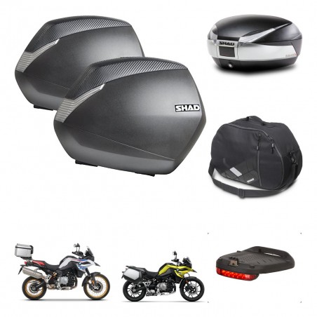 SHAD Baul SH48 + soporte montaje maletas SH36 accesorios TITANIUM PREMIUM KIT-464100