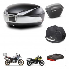 SHAD Maletas sh23 alu + soporte montaje baul SH48 accesorios TITANIUM PREMIUM KIT-464105