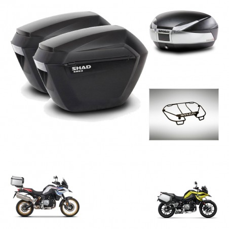 SHAD Baul SH48 + soporte montaje maletas sh23 accesorios TITANIUM PREMIUM KIT-464108