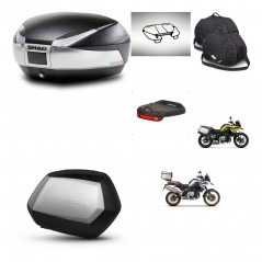 SHAD Maletas SH35 PREMIUM + soporte montaje baul SH48 accesorios TITANIUM KIT-464116