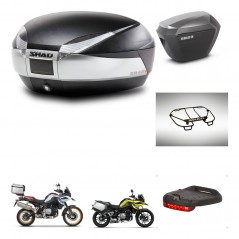 SHAD Maletas sh23 alu + soporte montaje baul SH48 accesorios TITANIUM PREMIUM KIT-464117