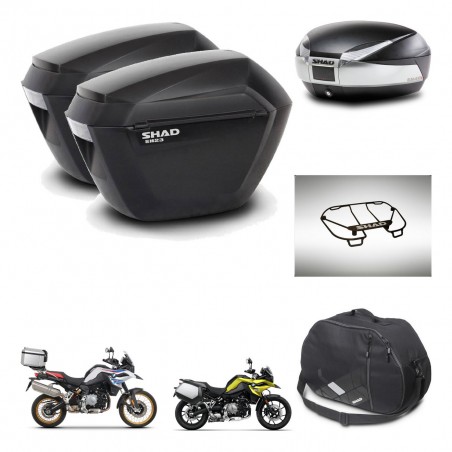 SHAD Baul SH48 + soporte montaje maletas sh23 accesorios TITANIUM PREMIUM KIT-464120