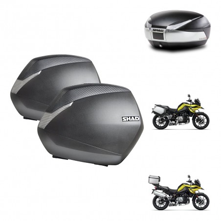 SHAD Baul SH48 + soporte montaje maletas SH36 TITANIUM PREMIUM KIT-464178