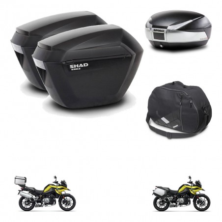 SHAD Baul SH48 + soporte montaje maletas sh23 accesorios TITANIUM PREMIUM KIT-464192