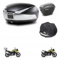SHAD Maletas sh23 alu + soporte montaje baul SH48 accesorios TITANIUM PREMIUM KIT-464195
