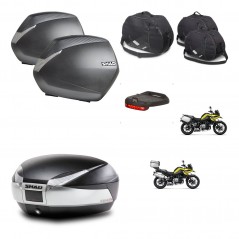 SHAD SH48 trunk + mounting bracket SH36 suitcases accessories TITANIUM PREMIUM KIT-464197